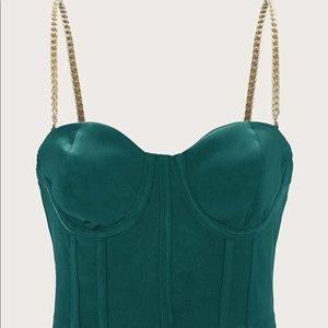 SheIn Satin Bustier Top